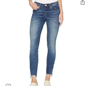 NWT BLANKNYC Skinny Blue Jeans Raw Hem Size 24